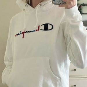 White Champion Hoodie